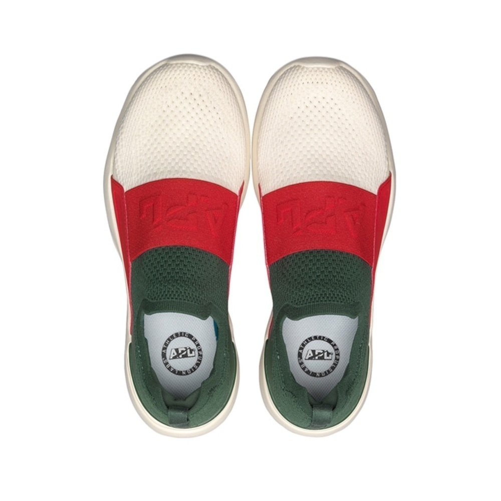 APL techloom bliss running shoes sneakers 7 dark green red and pristine